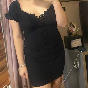 Black mini dress